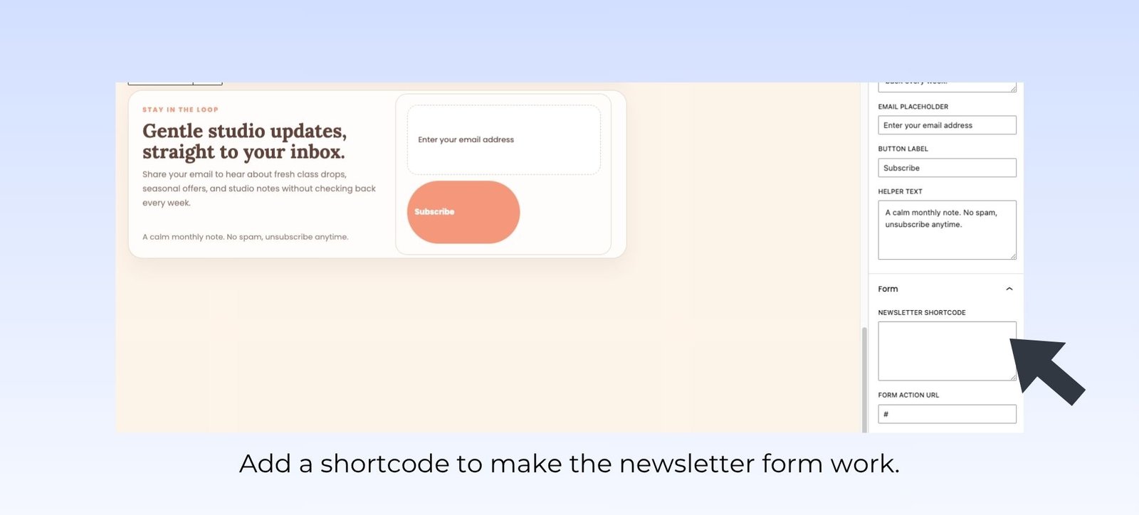 Isabel's Newsletter Shortcode
