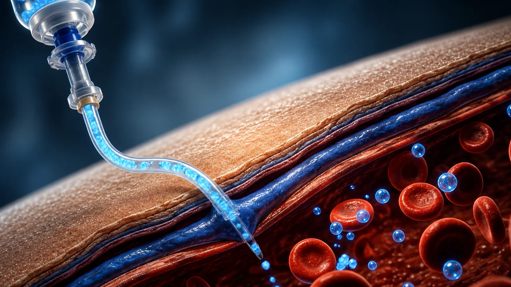 Medical technology delivering targeted treatment into the bloodstream
